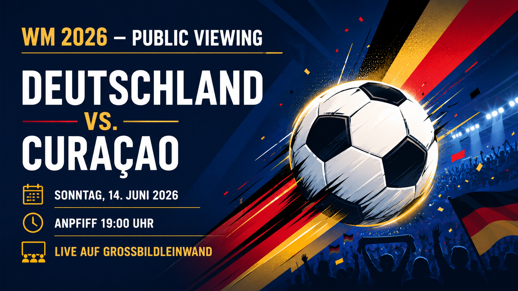 WM 2026: Deutschland – Curaçao – Public Viewing
