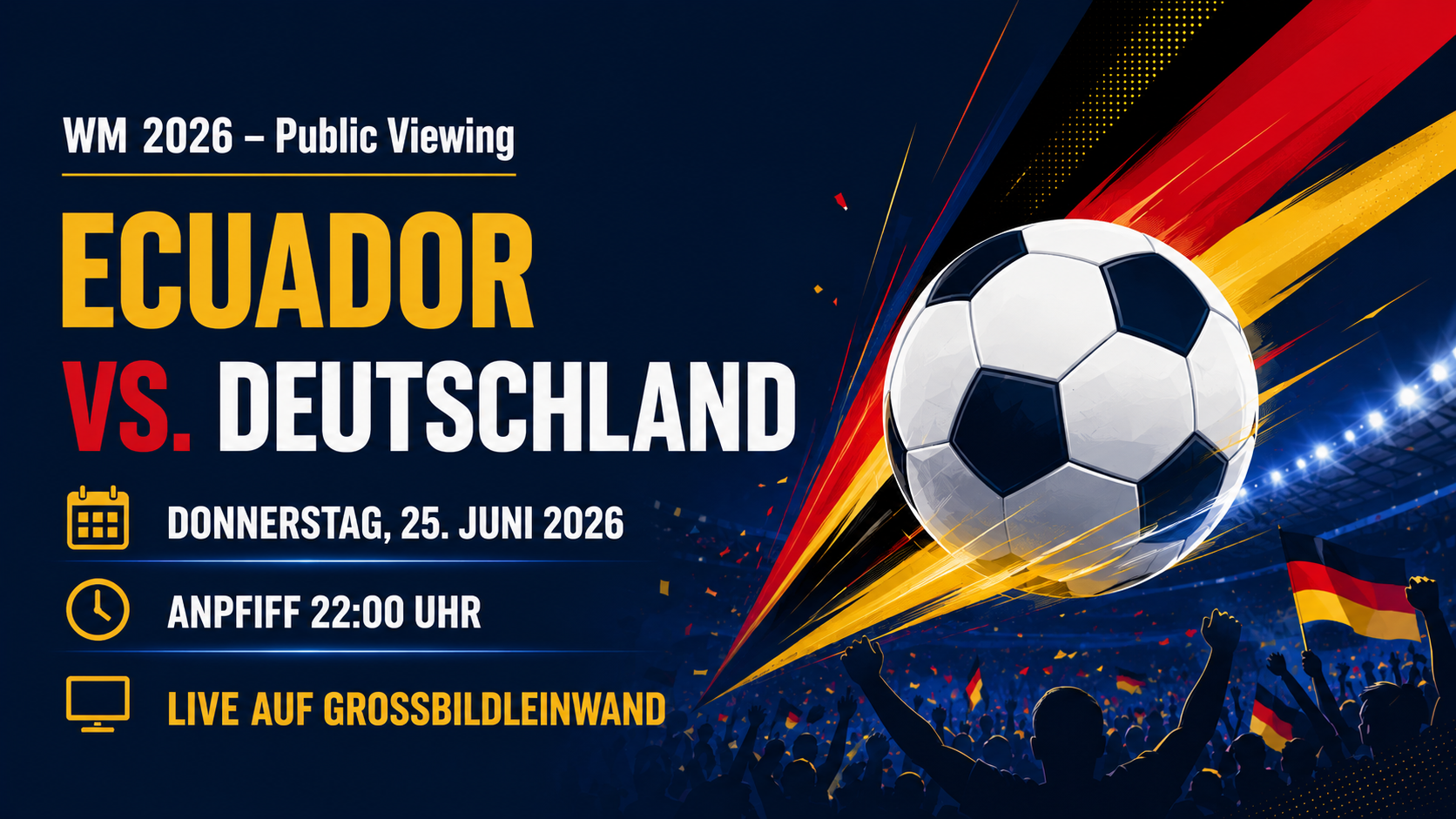 WM 2026: Ecuador – Deutschland – Public Viewing